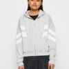 Even&Odd Zip-Up Sweatshirt - Light Grey/White 2 Even&Odd Zip-Up Sweatshirt - Light Grey/White -FOREVER 21 02d8504df6104e0e86708cac77bfd761