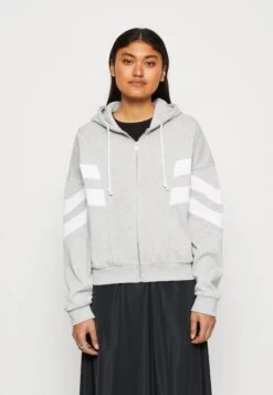 Even&Odd Zip-Up Sweatshirt - Light Grey/White