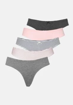 Even&Odd 5 PACK - Briefs - Grey/beige Stripe Solid Mix -FOREVER 21 0658a5ea028d4621bc325285225aa75e