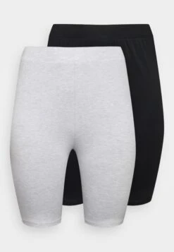 2 Pack- Shorts - Black/Mottled Light Grey -FOREVER 21 08413f466fc7441db48280bc389d35bf