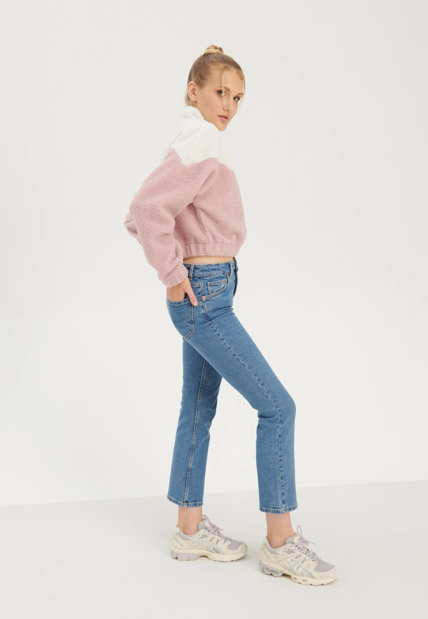 Even&Odd Fleece Jumper - Off-white/pink 6 Even&Odd Fleece Jumper - Off-white/pink - Image 4