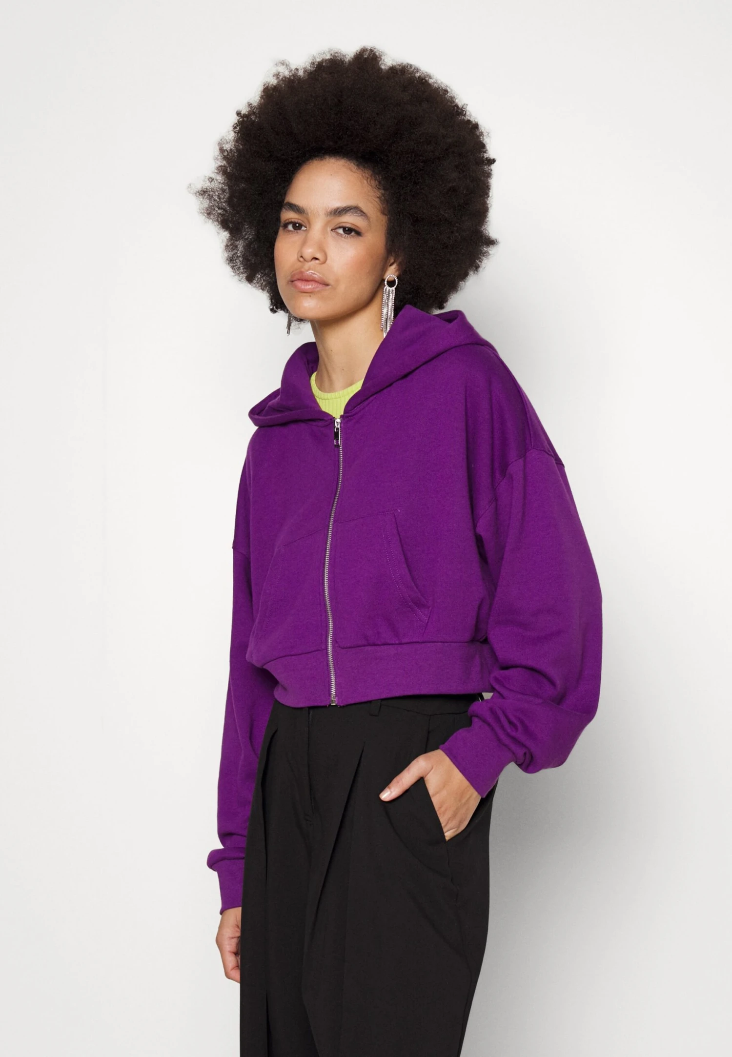 Even&Odd Zip-Up Sweatshirt - Dark Purple 3 Even&Odd Zip-Up Sweatshirt - Dark Purple