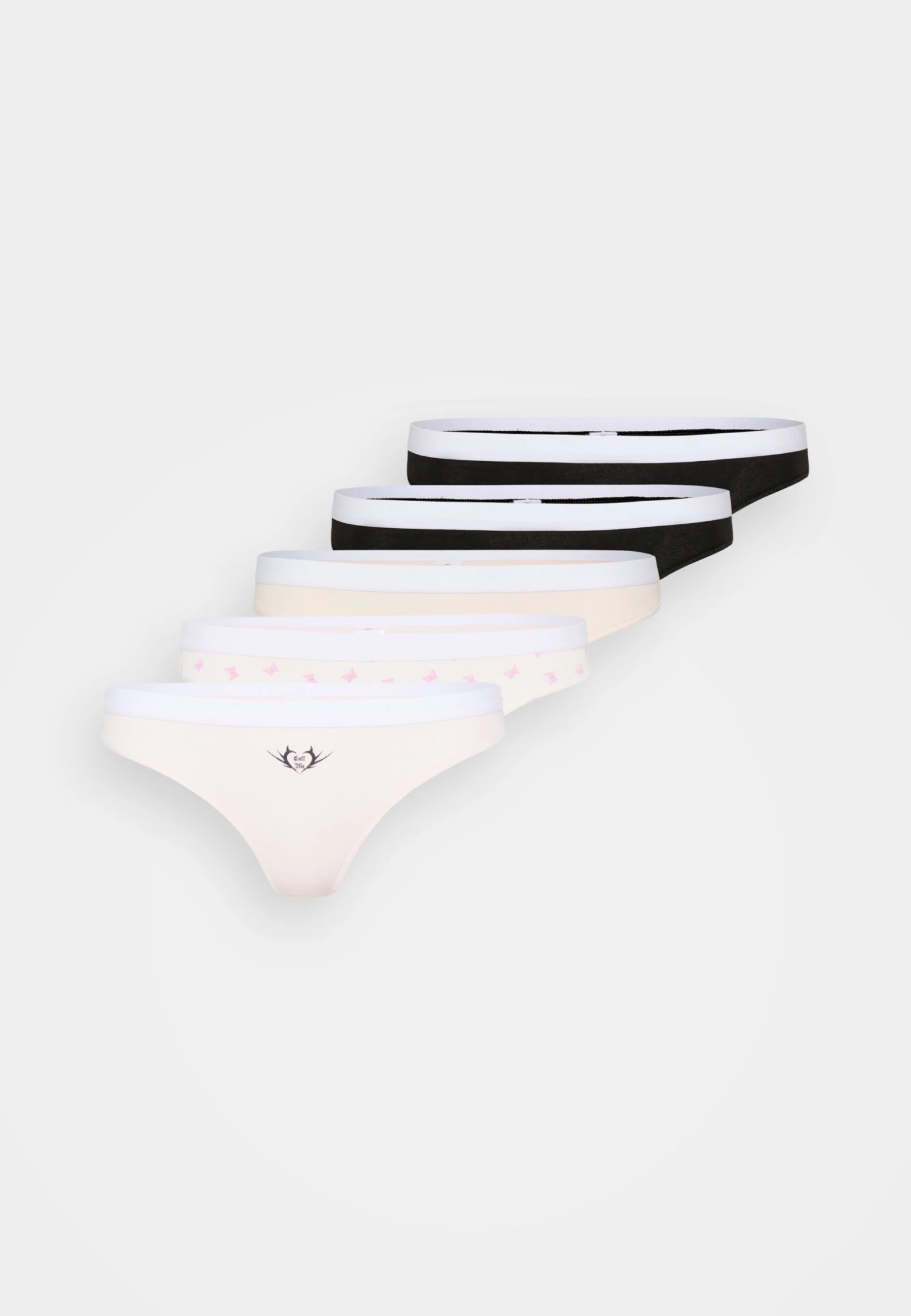 Even&Odd 5 PACK - Thong - Black/pink/off White 9 Even&Odd 5 PACK - Thong - Black/pink/off White - Image 7