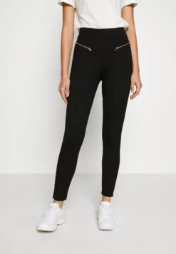 Even&Odd Zip Punto Leggings - Leggings - Trousers - Black