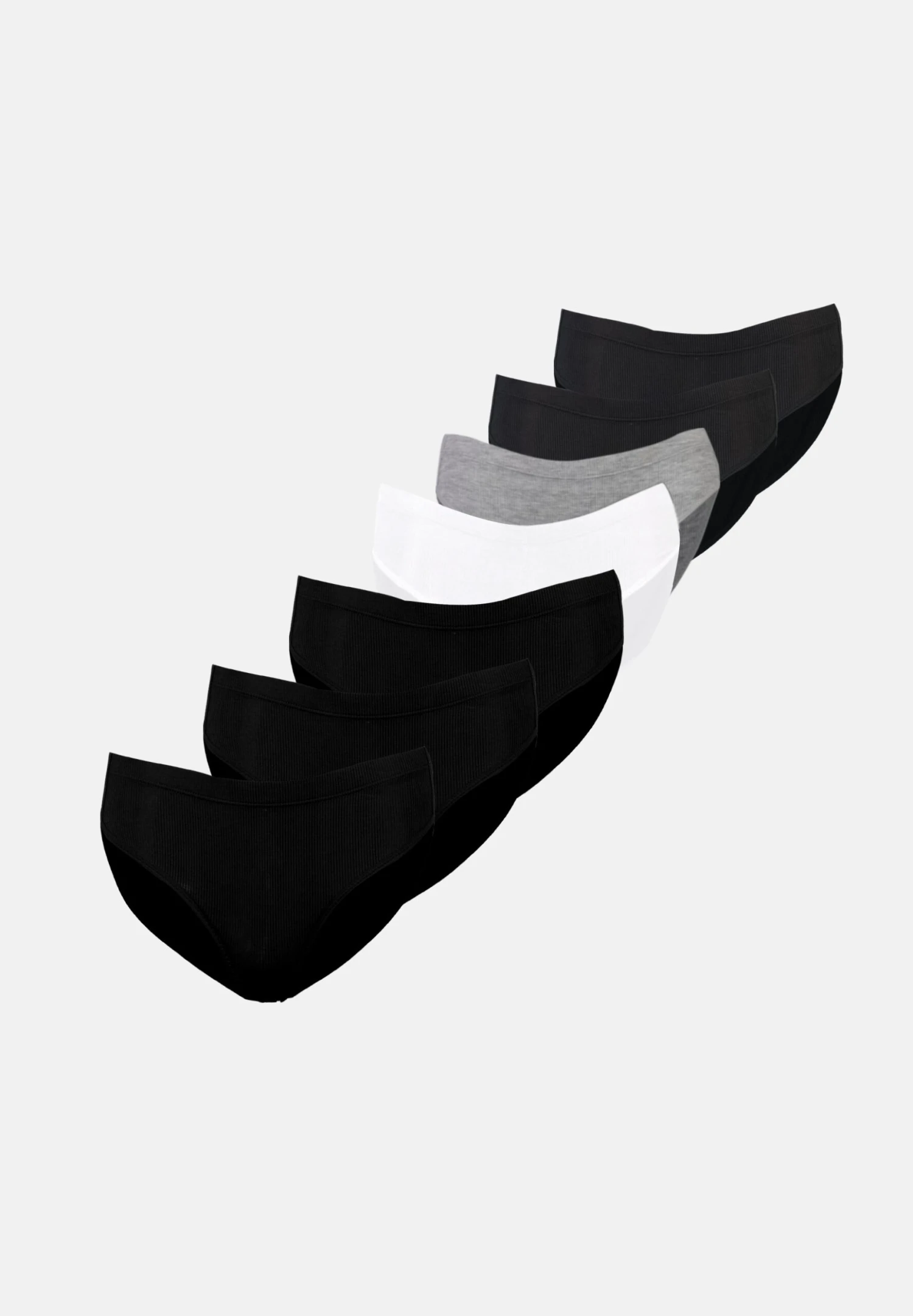 Even&Odd 7 PACK - Briefs - White/grey Melange/black 9 Even&Odd 7 PACK - Briefs - White/grey Melange/black - Image 7