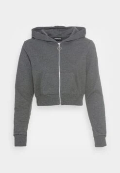 Even&Odd Zip-Up Sweatshirt - Mottled Dark Grey -FOREVER 21 1a9b7eda3a774e0e8c3d95137fe49c26