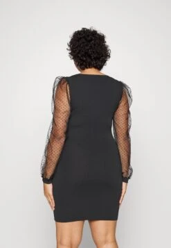 Bodycon Sleeves Low Neck Mini Dress- Jumper Dress - Black -FOREVER 21 1efc32aa40c04bd1bfe724ab603de559