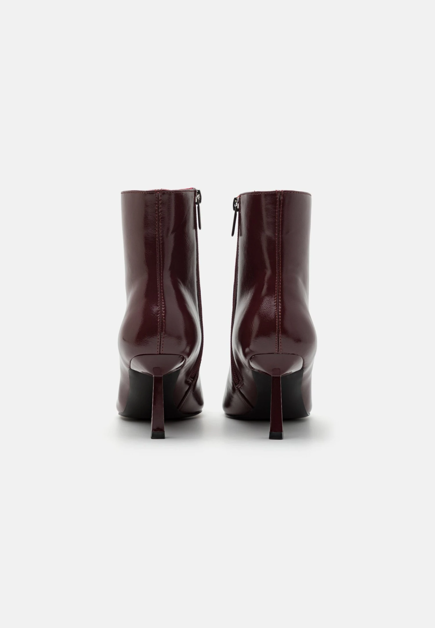 High Heeled Ankle Boots - Dark Red 5 High Heeled Ankle Boots - Dark Red - Image 3