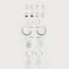 Even&Odd 8 PACK - Earrings - Silver-coloured -FOREVER 21 2183a63cfda848f4ac6a368b72dab368