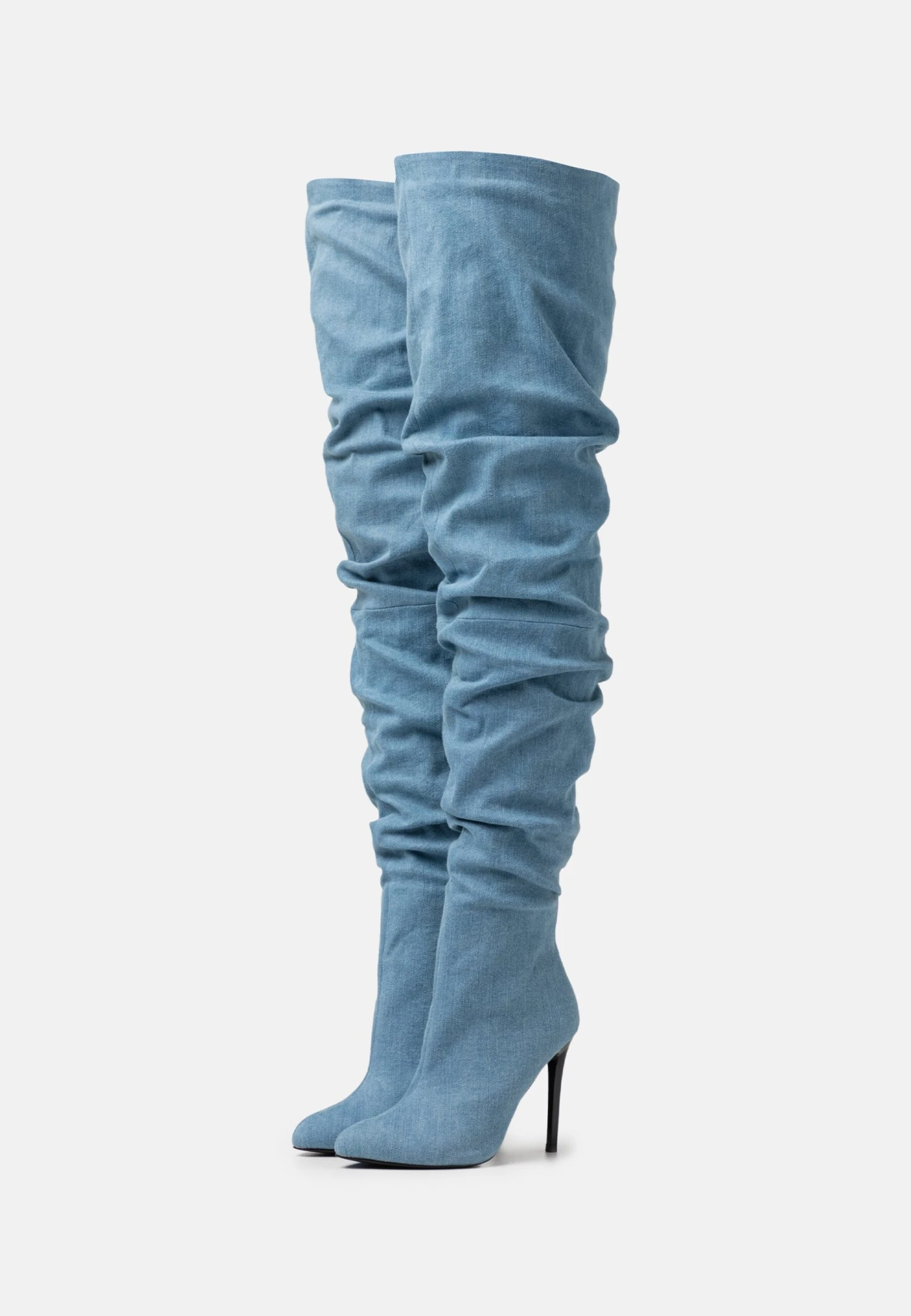 Even&Odd High Heeled Boots - Blue Denim 5 Even&Odd High Heeled Boots - Blue Denim - Image 3
