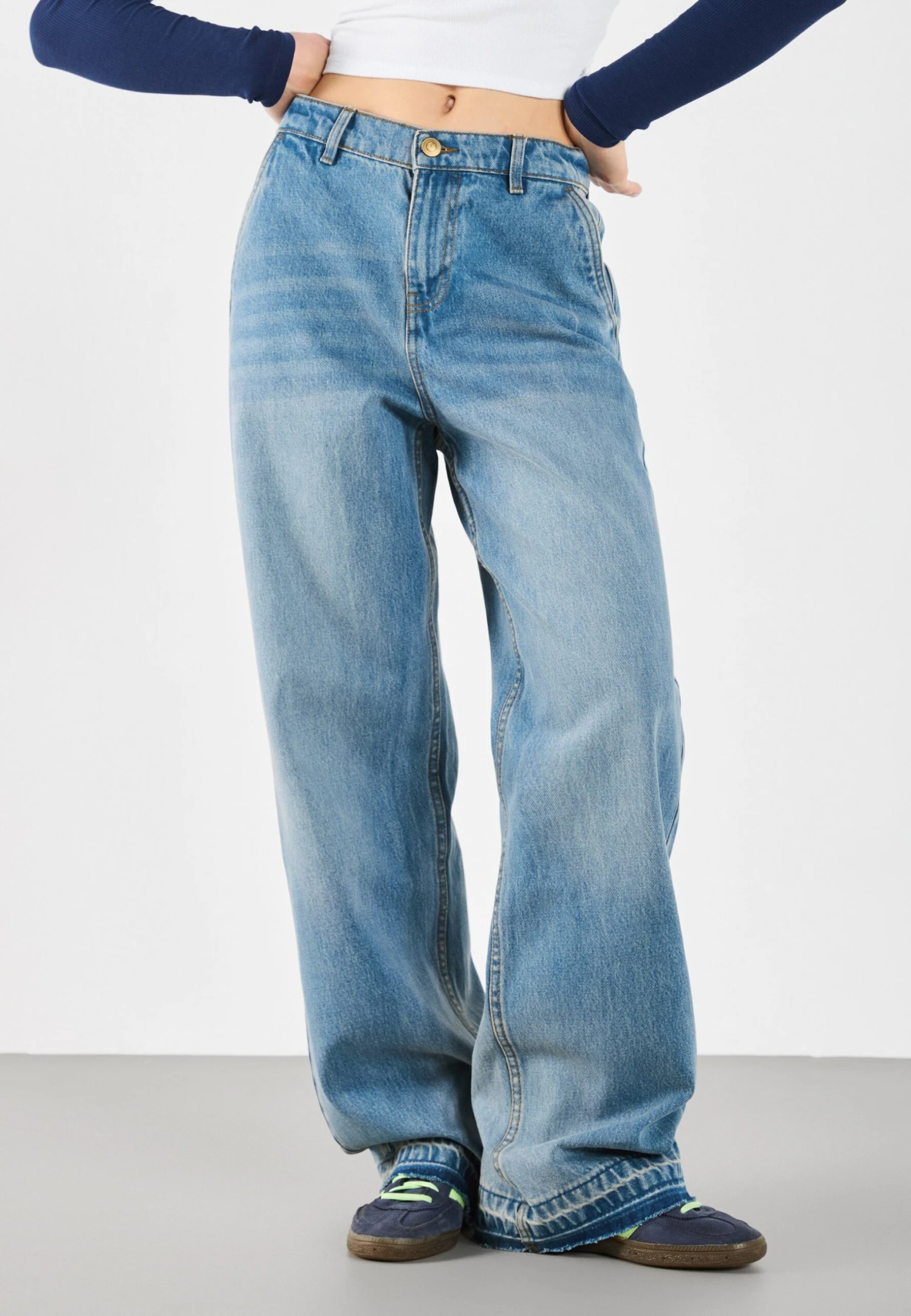 Even&Odd Wide Leg - Blue Denim 3 Even&Odd Wide Leg - Blue Denim