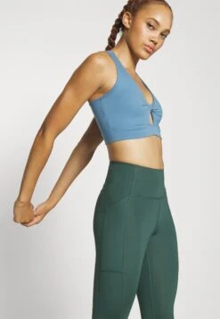 Medium Support Sports Bra - Blue -FOREVER 21 3144f57c70bc41ffb981a299e269dc94