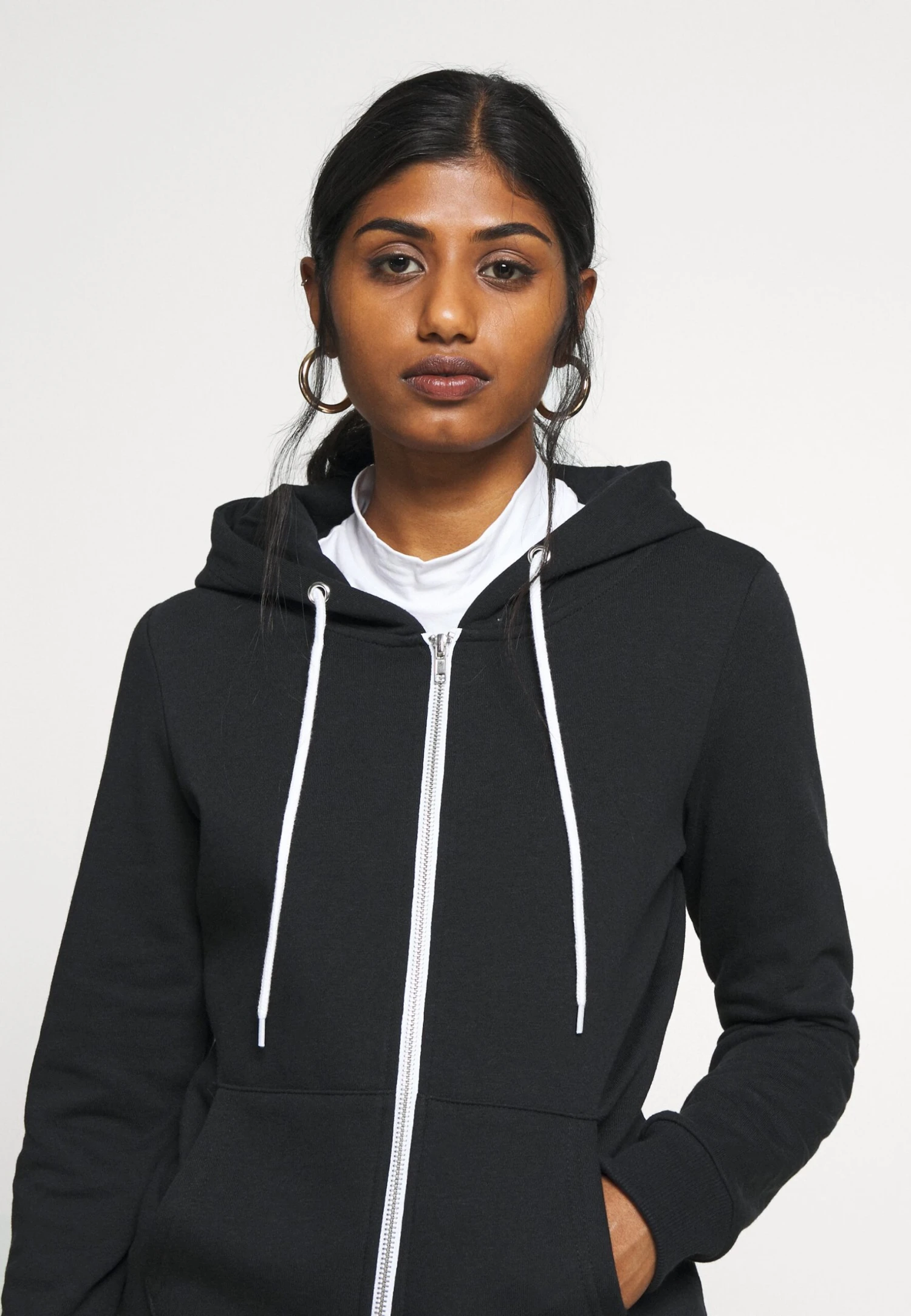 Zip-Up Sweatshirt - Black 6 Zip-Up Sweatshirt - Black - Image 4