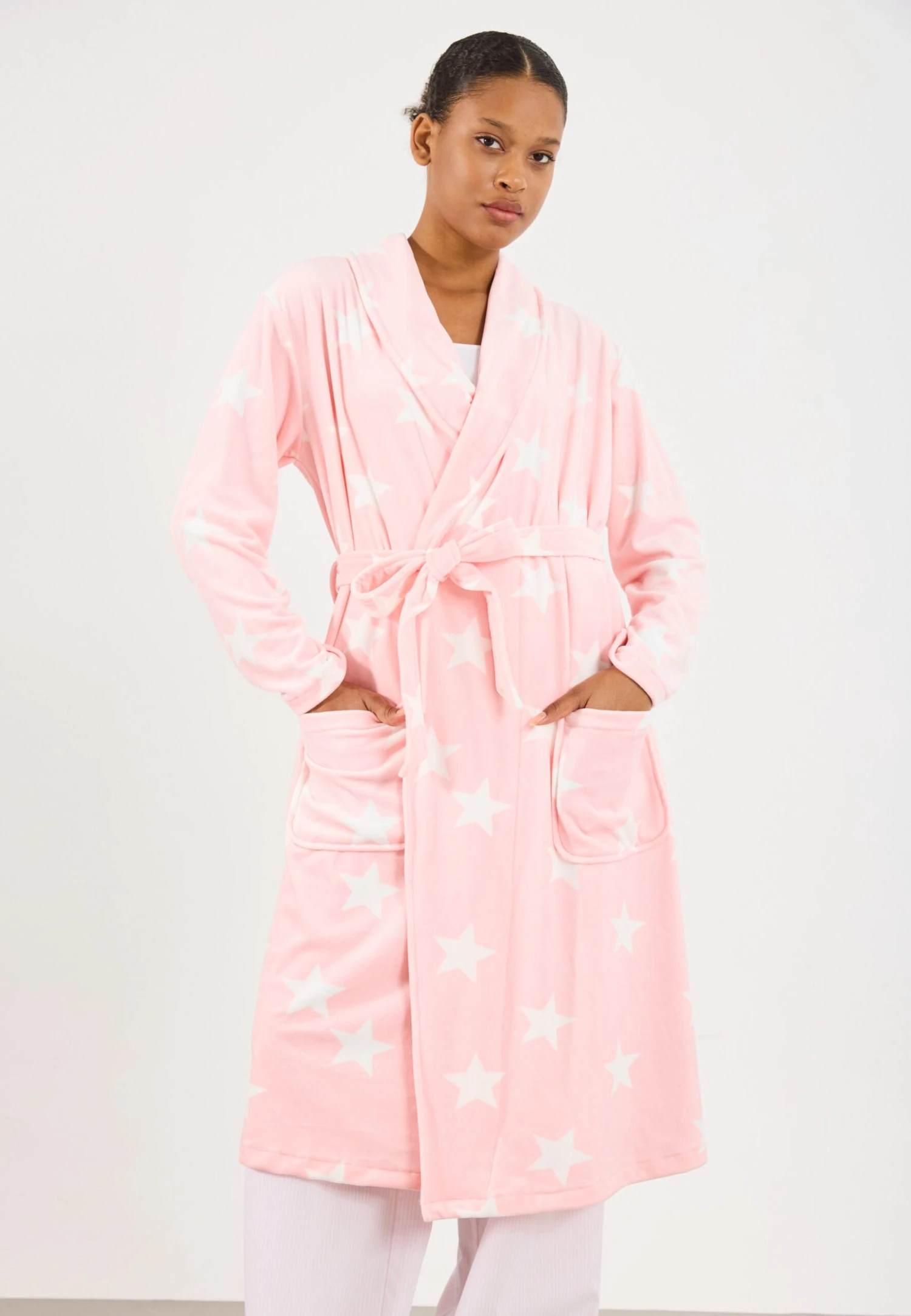 Even&Odd Dressing Gown - Pink 3 Even&Odd Dressing Gown - Pink