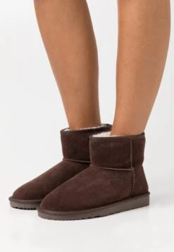 Even&Odd LEATHER - Classic Ankle Boots - Dark Brown