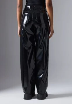 Even&Odd VINYL - Wide Leg - Black -FOREVER 21 36cbe70e9e85408e9e5c99507a73331b