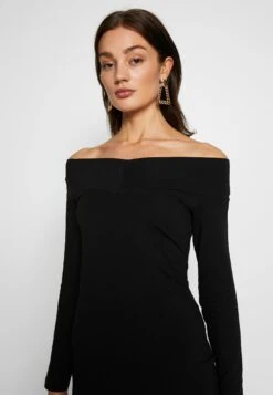 Even&Odd Basic - Off-Shoulder Mini Long Sleeves Dress - Shift Dress - Black -FOREVER 21 373c0f31993c4475b95f293b35a213d6