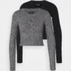Even&Odd 2 Pack - Jumper - Mottled Grey 1 Even&Odd 2 Pack - Jumper - Mottled Grey -FOREVER 21 38d1ead15e3241bba9c52729c3ec6688