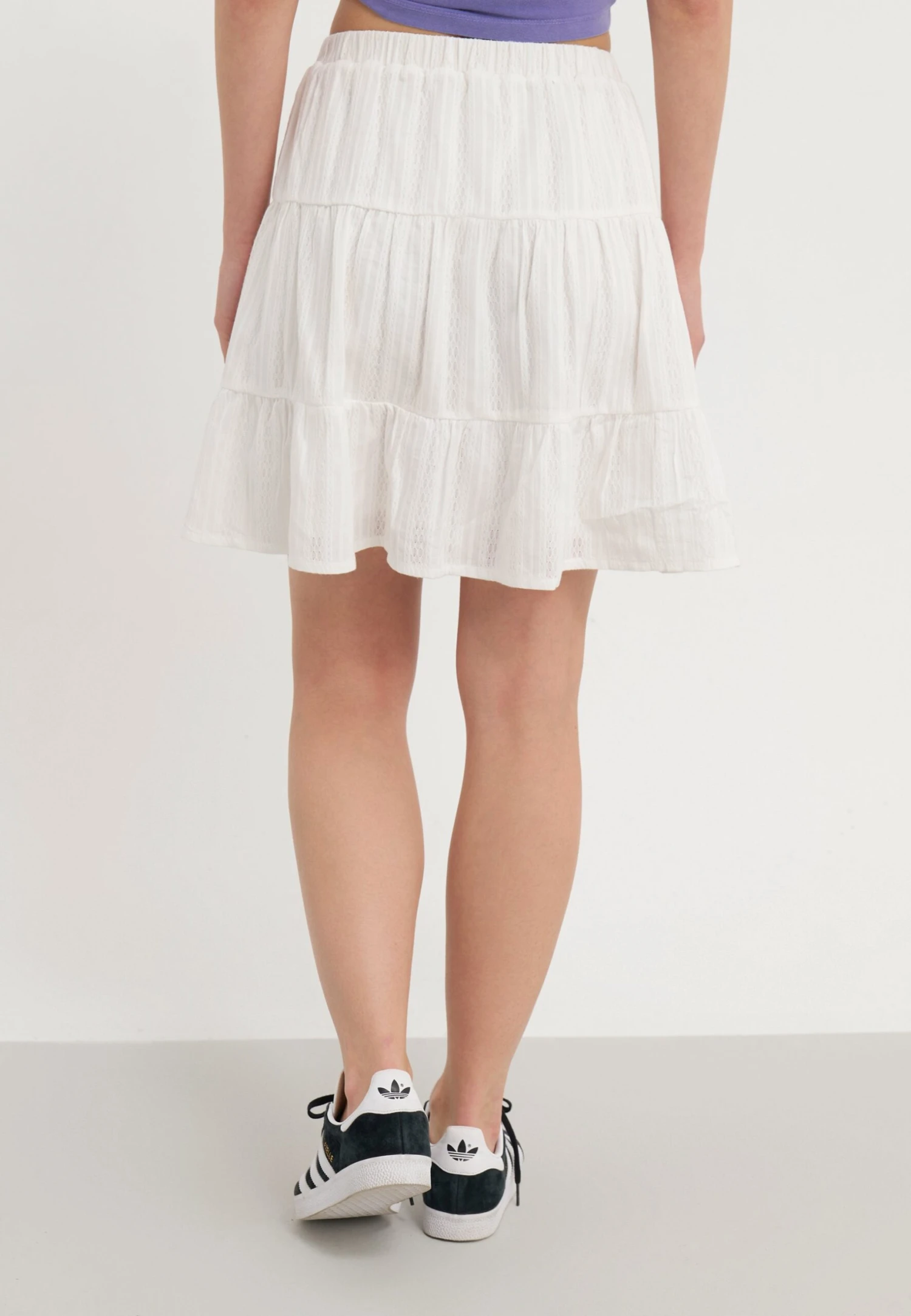 Even&Odd COTTON A LINE SKIRT - A-line Skirt - White 5 Even&Odd COTTON A LINE SKIRT - A-line Skirt - White - Image 3