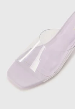 Even&Odd Heeled Mules - Lilac/transparent -FOREVER 21 3b8eda4775cf458c93f45cf20664abea