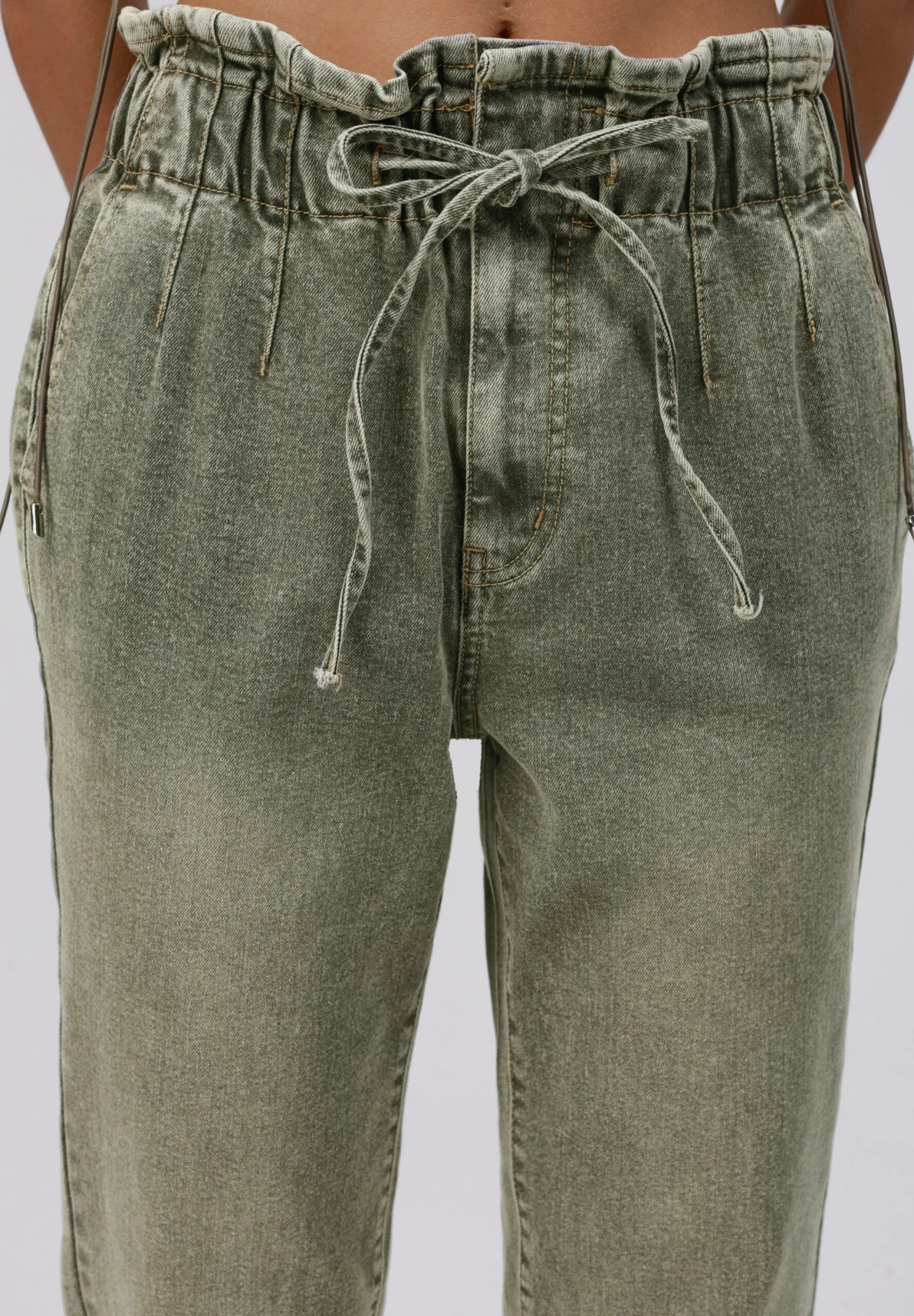 Mom Jeans - Mid Khaki Wash 7 Mom Jeans - Mid Khaki Wash - Image 5