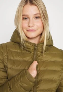 Even&Odd Down Jacket - Khaki -FOREVER 21 4541bc1c9337433ca460f8b353fd0f43