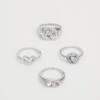 Even&Odd 4 PACK - Ring - Silver-coloured -FOREVER 21 462167c552374cf385034713e0e06b55
