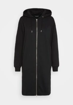 Even&Odd Extra Long Jacket- Zip-Up Sweatshirt - Black -FOREVER 21 494eb3563fcc407f97242964dd7f7aa0