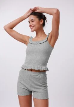 Even&Odd SET - Pyjamas - Light Grey Melange