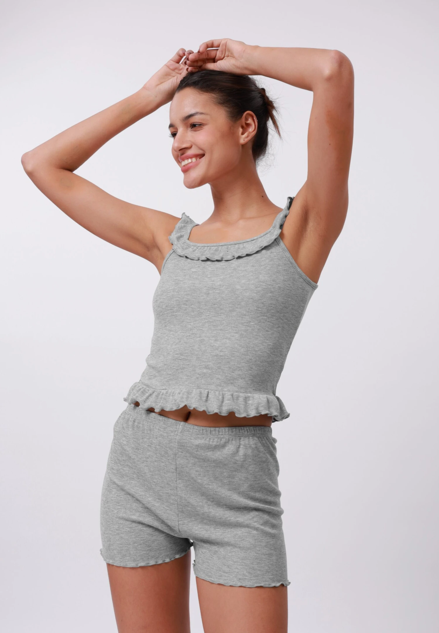 Even&Odd SET - Pyjamas - Light Grey Melange 3 Even&Odd SET - Pyjamas - Light Grey Melange