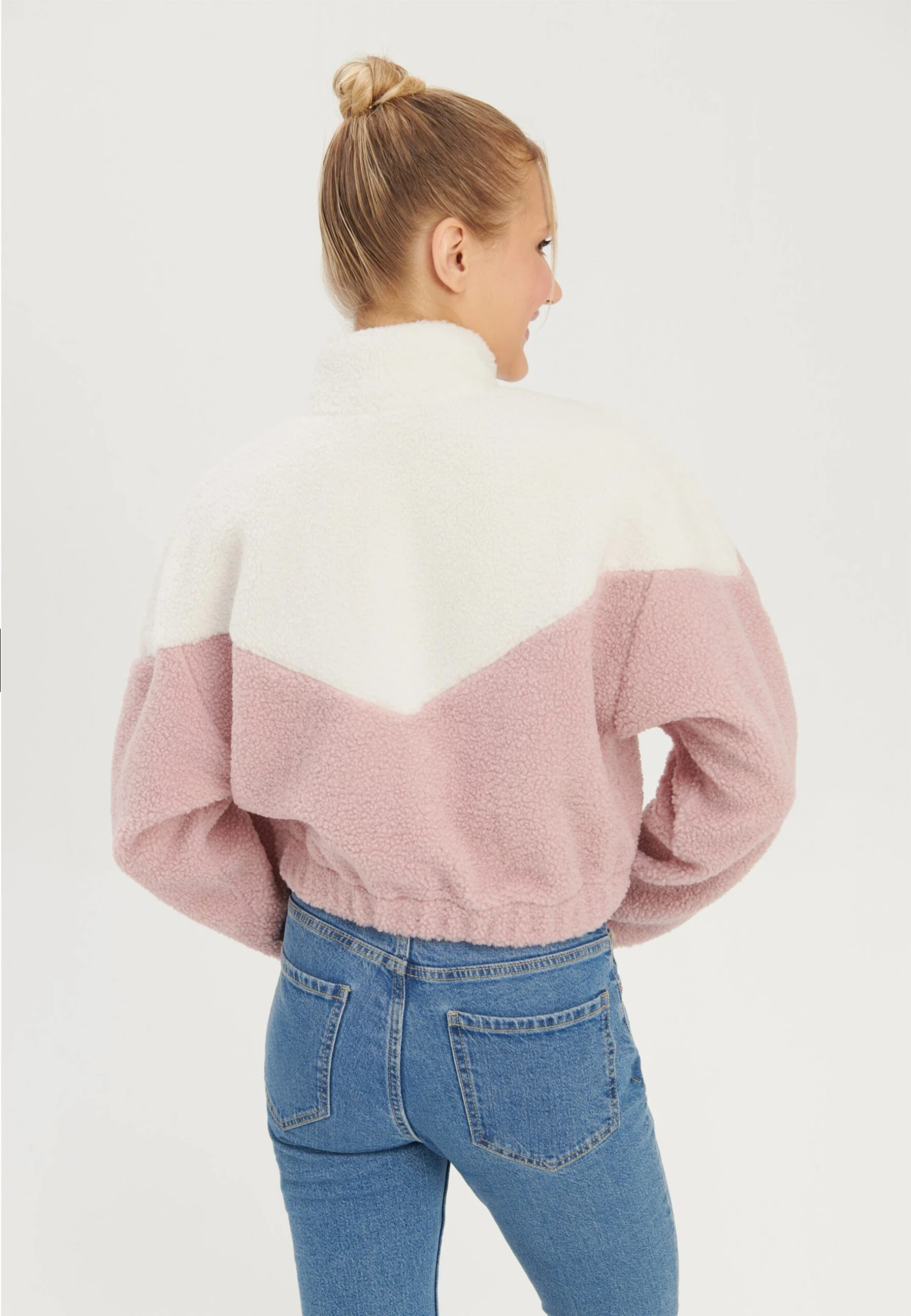 Even&Odd Fleece Jumper - Off-white/pink 5 Even&Odd Fleece Jumper - Off-white/pink - Image 3