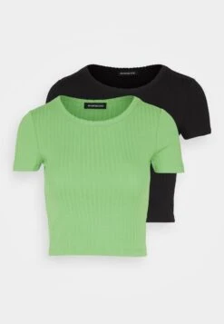 Even&Odd 2 Pack - Basic T-Shirt - Black/Green -FOREVER 21 4f6a92d664e2425aa67380176ea9c3dd