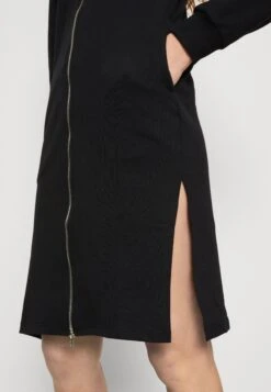 Even&Odd Extra Long Jacket- Zip-Up Sweatshirt - Black -FOREVER 21 514d470199f64b128a9052ac43ad5aa7