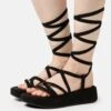 Even&Odd Platform Sandals - Black -FOREVER 21 524c57229fba48a595ff226fa144cf50