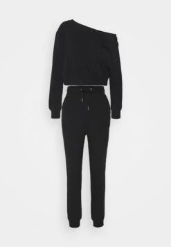 Even&Odd Off Shoulder&Jogger Set - Sweatshirt - Black