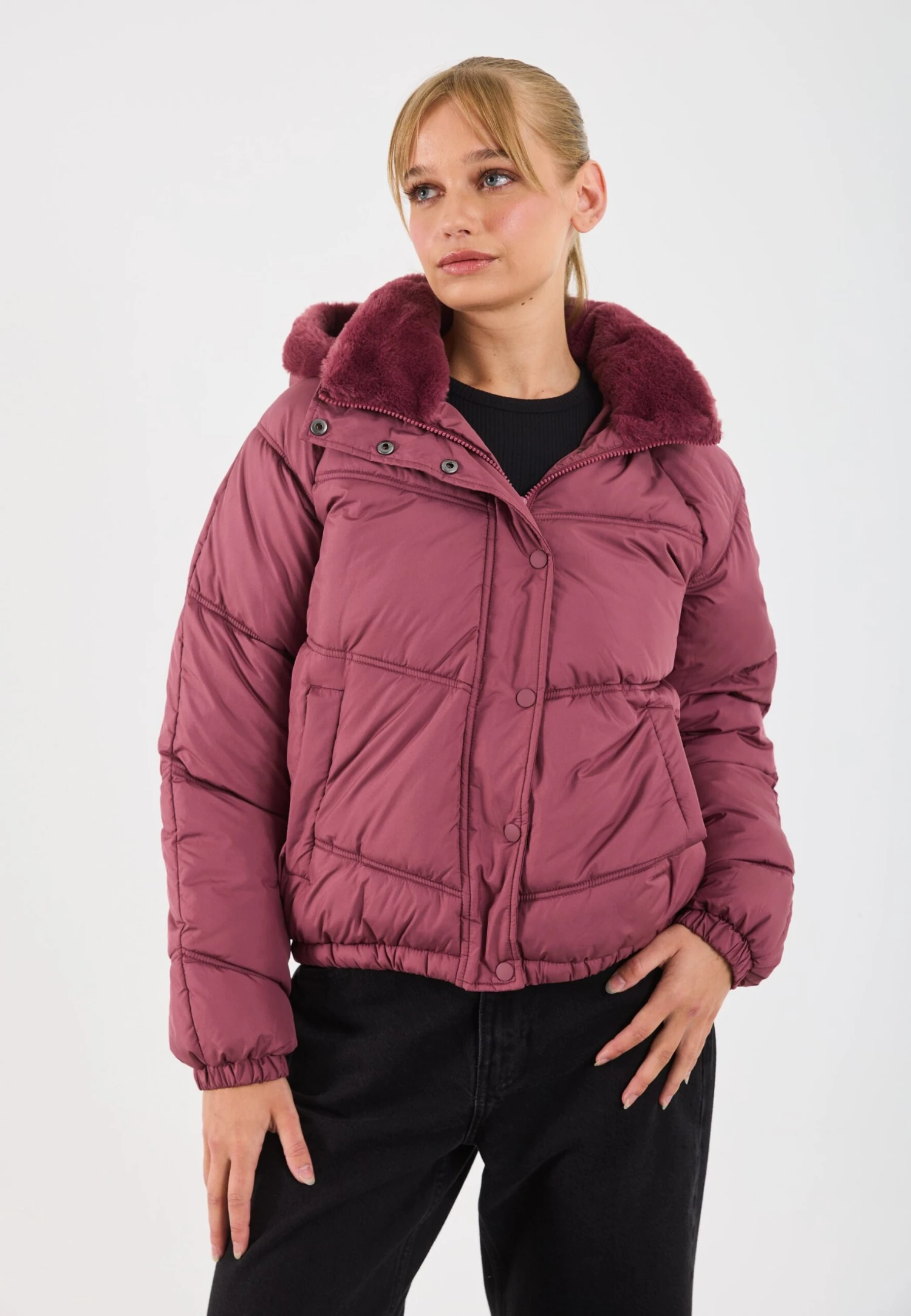 Even&Odd Winter Jacket - Light Red 3 Even&Odd Winter Jacket - Light Red