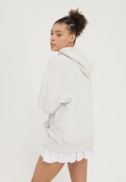 Even&Odd Zip-up Sweatshirt - Mottled Light Grey -FOREVER 21 57b7ca56e577424e9f93bcef31828fab
