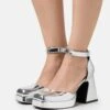 Even&Odd Platform Heels - Silver-Coloured -FOREVER 21 5d07f29778344873bbc2b07e7da21082