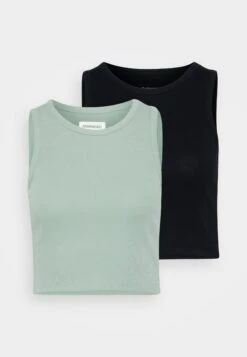 2 PACK - Top - Black/green -FOREVER 21 5f9cd3dc1cf240419b5e9b2579eaf03f