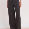 Even&Odd TAILORED WIDE LEG - Trousers - Dark Grey