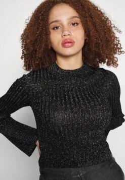 Even&Odd Lurex - Jumper - Black -FOREVER 21 63f4ba6b61fe4e5b9b01b7f57a72124c