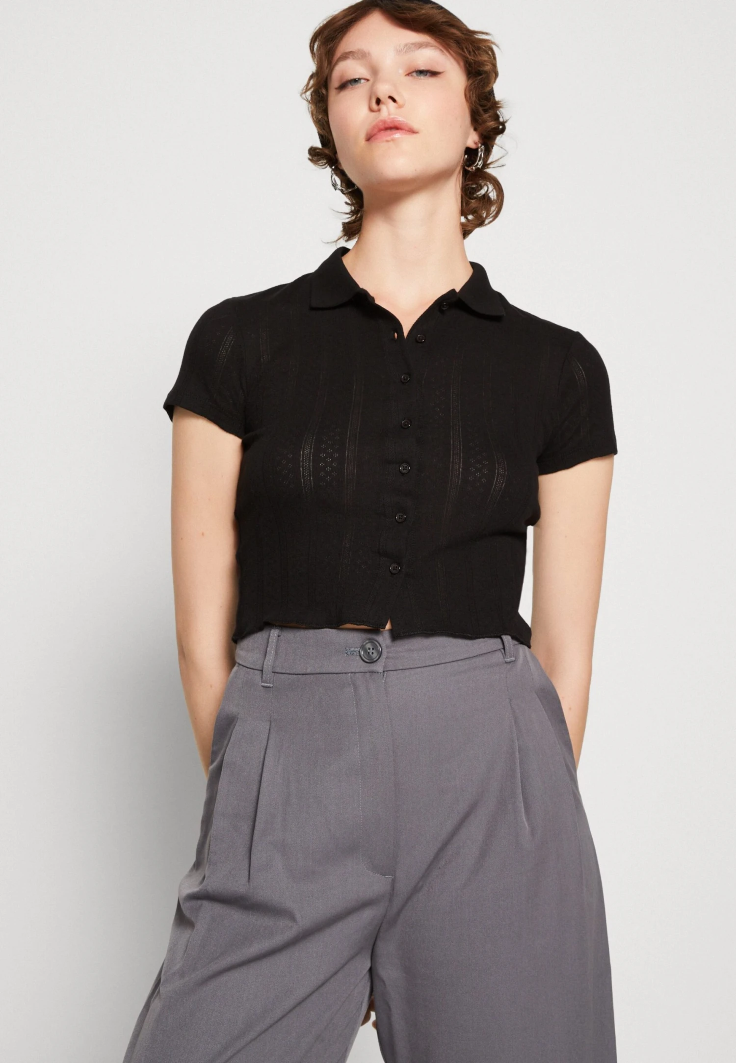 Even&Odd Button-Down Blouse - Black 6 Even&Odd Button-Down Blouse - Black - Image 4