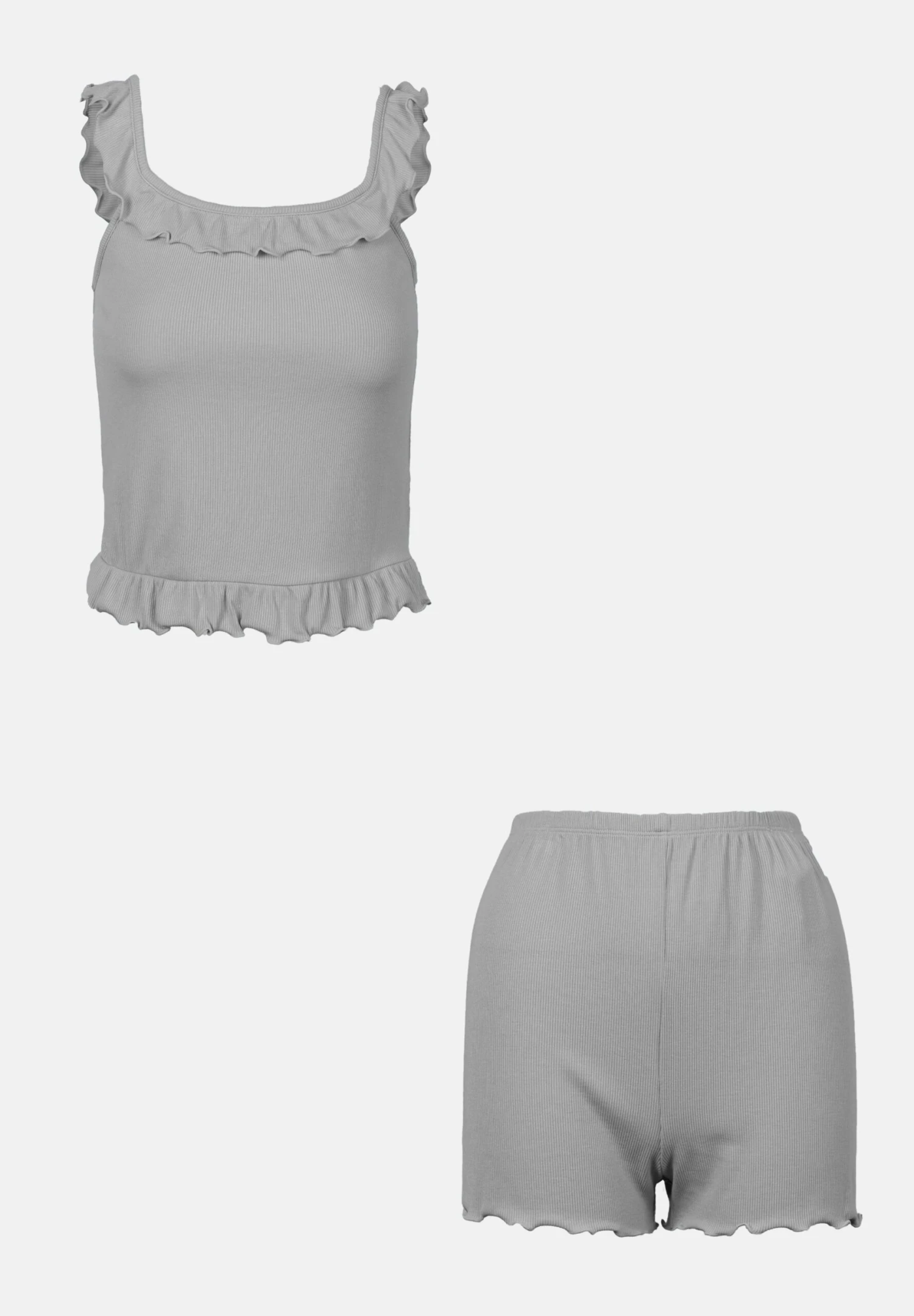 Even&Odd SET - Pyjamas - Light Grey Melange 6 Even&Odd SET - Pyjamas - Light Grey Melange - Image 4