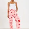 Even&Odd PLUSH 2 PACK LOUNGE PANTS - Pyjama Bottoms - Pink/ Grey