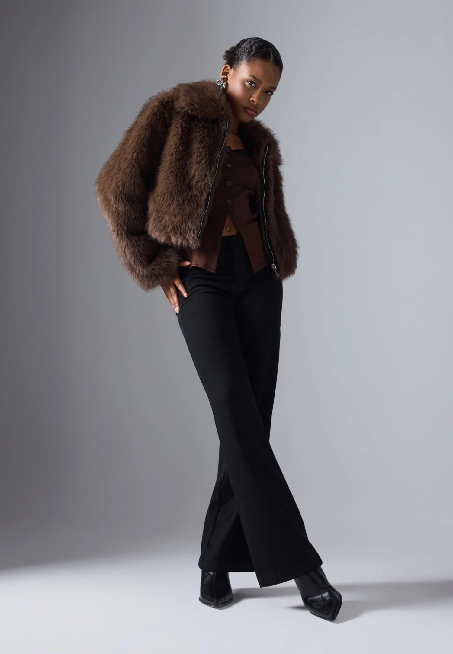 Even&Odd Winter Jacket - Brown 4 Even&Odd Winter Jacket - Brown - Image 2