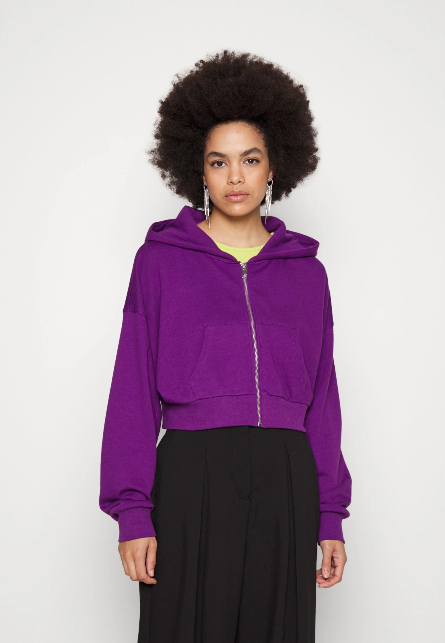Even&Odd Zip-Up Sweatshirt - Dark Purple 7 Even&Odd Zip-Up Sweatshirt - Dark Purple - Image 5