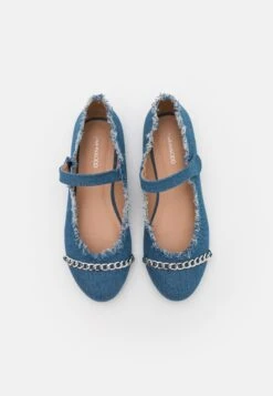 Even&Odd Ankle Strap Ballet Pumps - Blue -FOREVER 21 73401859ddae416787b268bc0b9adcc3