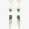 Even&Odd 2 PACK - Earrings - Gold-coloured/green -FOREVER 21 7b883a50186f4960badc4c5702e55d88