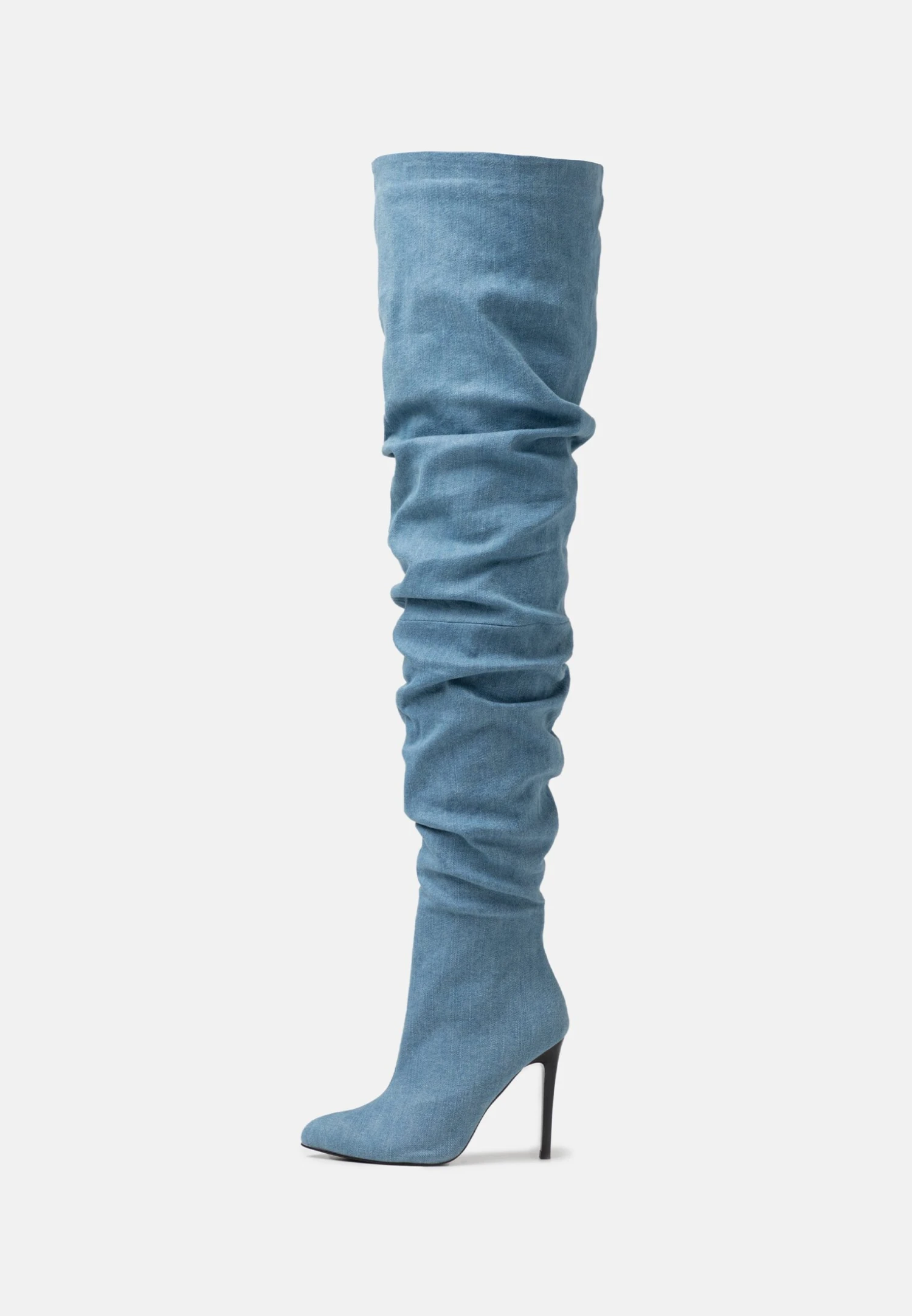 Even&Odd High Heeled Boots - Blue Denim 4 Even&Odd High Heeled Boots - Blue Denim - Image 2