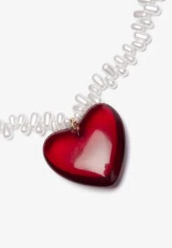 Even&Odd Necklace - White/red -FOREVER 21 7ebd0e418ebe497e87471d79dfec5a15